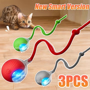 Rechargeable Automatic Rolling Cat Ball with Faux Tail