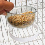 Detachable Transparent Bird Food and Water Cup