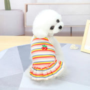 Ruffle Striped Dog & Cat Skirt Vest - Sweet Spring Party Outfit
