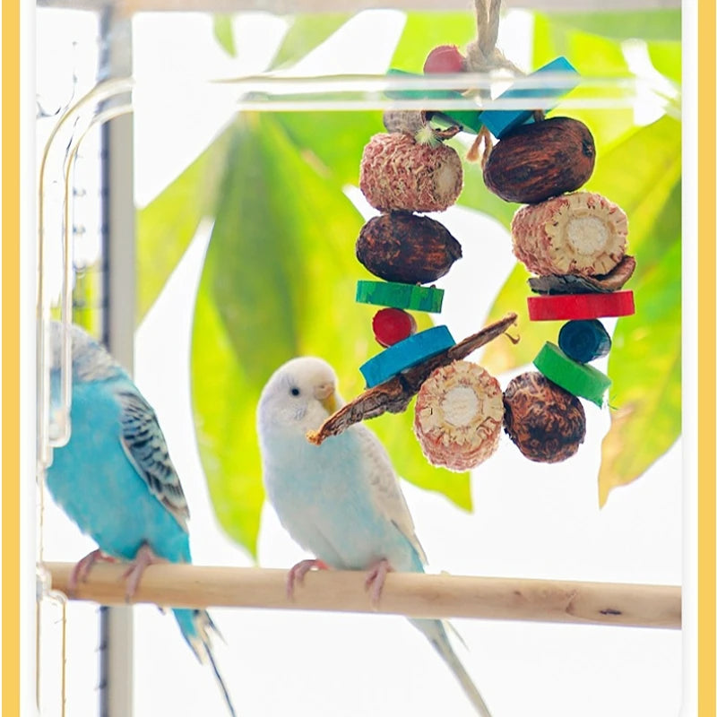 Natural Corn Cob and Loofah Parrot Chewing Toy