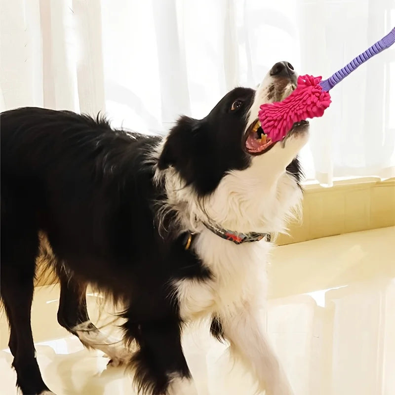 Plush Rope Dog Chew Toy With Handle - Pulling Toy for Active Chewers