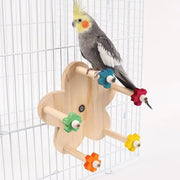 Wood and Paper Parrot Biting Toy Set