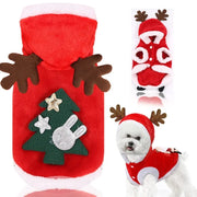 Santa Dog & Cat Christmas Costume - Festive Puppy Jacket Coat