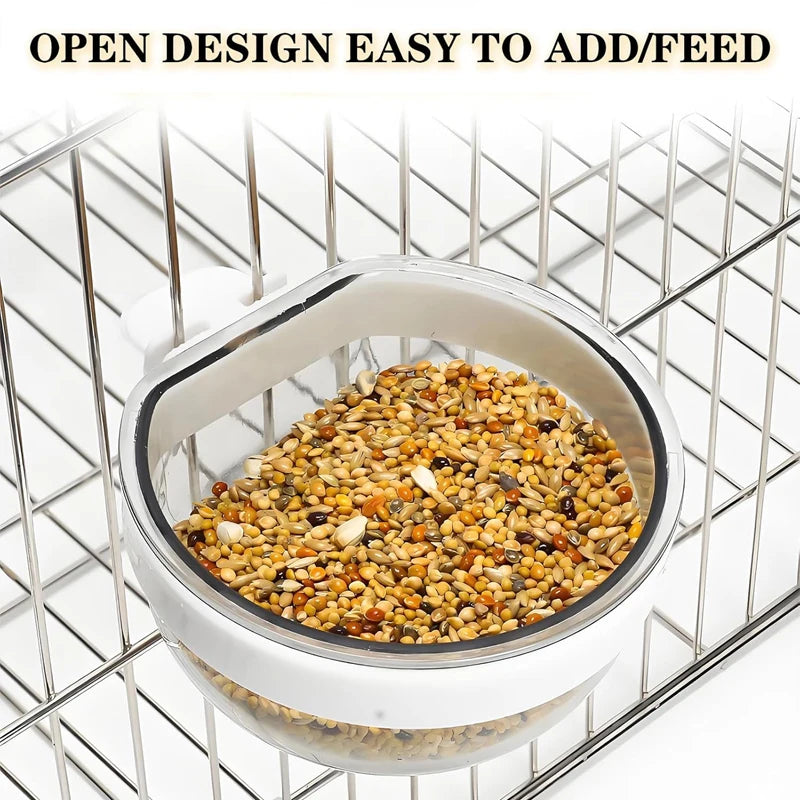 Detachable Transparent Bird Food and Water Cup