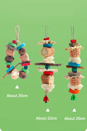 Natural Corn Cob and Loofah Parrot Chewing Toy