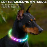 USB Rechargeable LED Dog Collar with 9 Flashing Modes