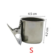 Stainless Steel Bird Feeding Bowl with Clip Holder