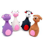 Squeaky Animal Chew Toy for Dogs - Elephant & Cow Rubber Vocal Toy