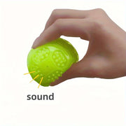 Glow-in-the-Dark Squeaky Dog Ball - TPR Chew & Teeth Cleaning Toy