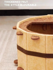 Felt Cat Bathtub House - Semi-Enclosed Claw & Sleep Nest