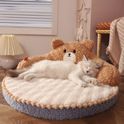 HOOPET Removable Winter Cat Bed Cushion - Durable Small Pet Sleeping Mat