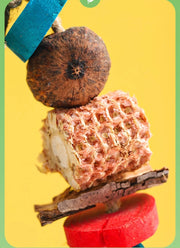 Natural Corn Cob and Loofah Parrot Chewing Toy