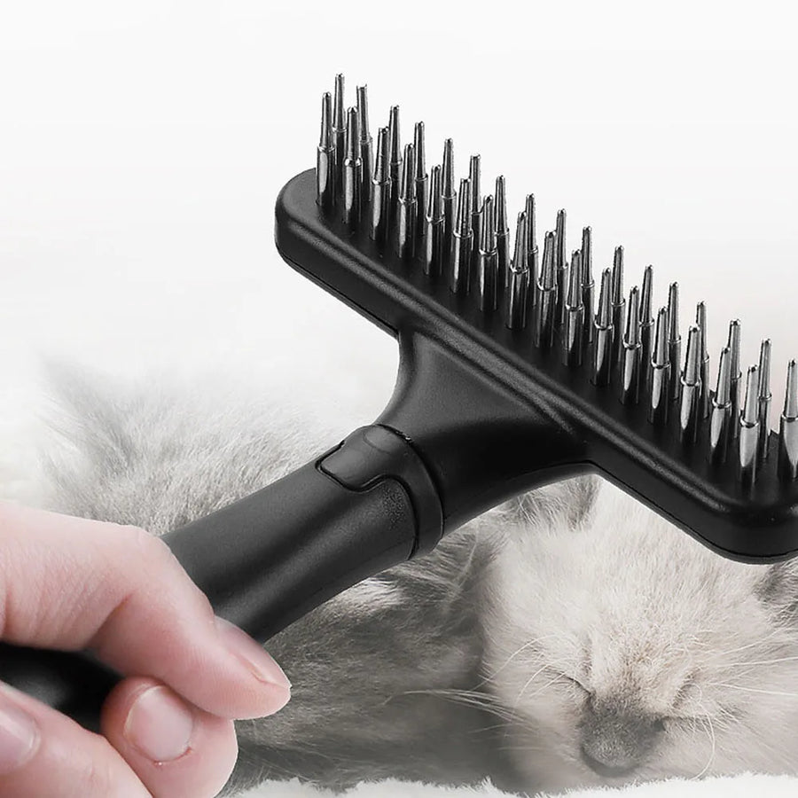 Long Hair Undercoat Grooming Rake for Dogs and Cats