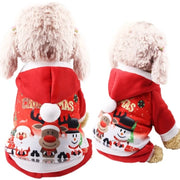 Santa Dog & Cat Christmas Costume - Festive Puppy Jacket Coat