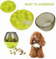 Interactive Slow Feeder Treat Ball - IQ Food Dispenser Dog Toy