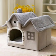Foldable Dog House Bed - Warm Kennel Sofa for Cats & Small Dogs