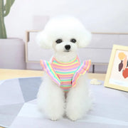 Ruffle Striped Dog & Cat Skirt Vest - Sweet Spring Party Outfit