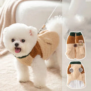 Brown Two-Legged Dog Cardigan Jacket - Warm Puppy Coat S-XXL