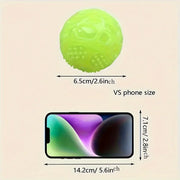 Glow-in-the-Dark Squeaky Dog Ball - TPR Chew & Teeth Cleaning Toy