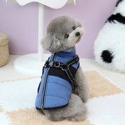 Adjustable Waterproof Dog Jacket With Harness - Warm Reflective Coat