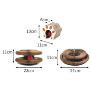 Round Corrugated Cat Scratcher Board with Ball Toy