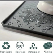 Foldable Silicone Non-Spill Feeding Mat for Dogs and Cats