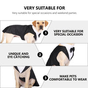 Dog Formal Tuxedo Shirt With Bow Tie - Wedding Party Pet Outfit