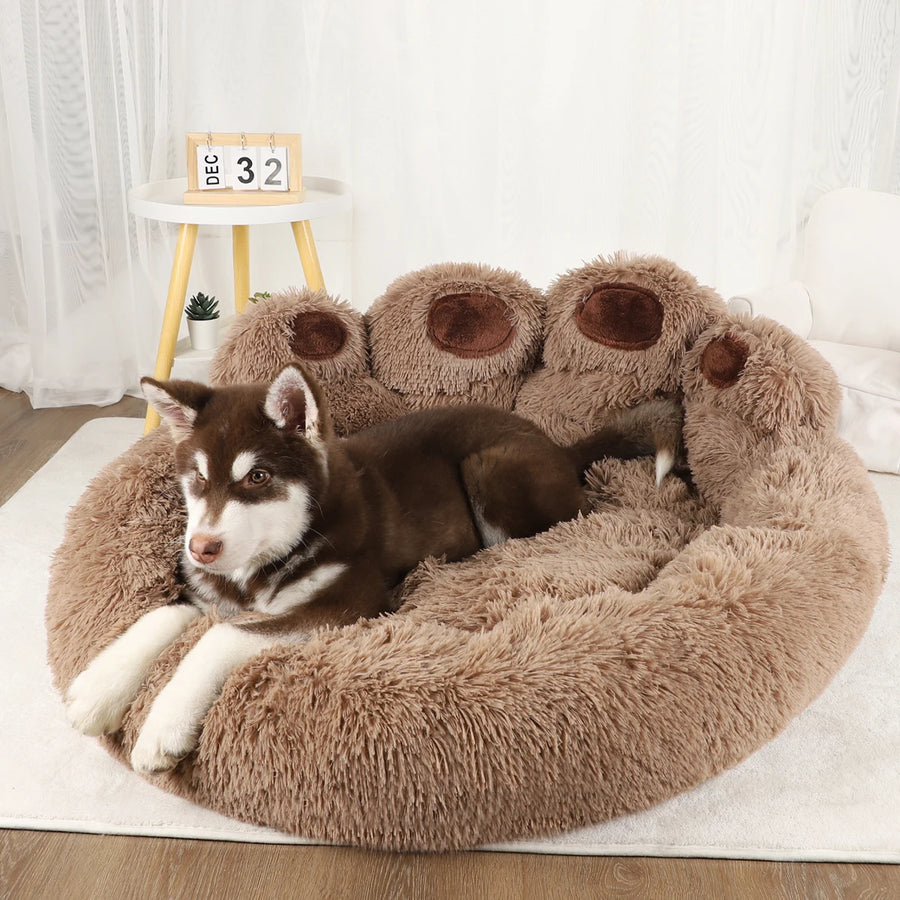 Winter Warm Dog Sofa Bed - Plush Kennel Mat for Pets