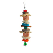 Natural Corn Cob and Loofah Parrot Chewing Toy