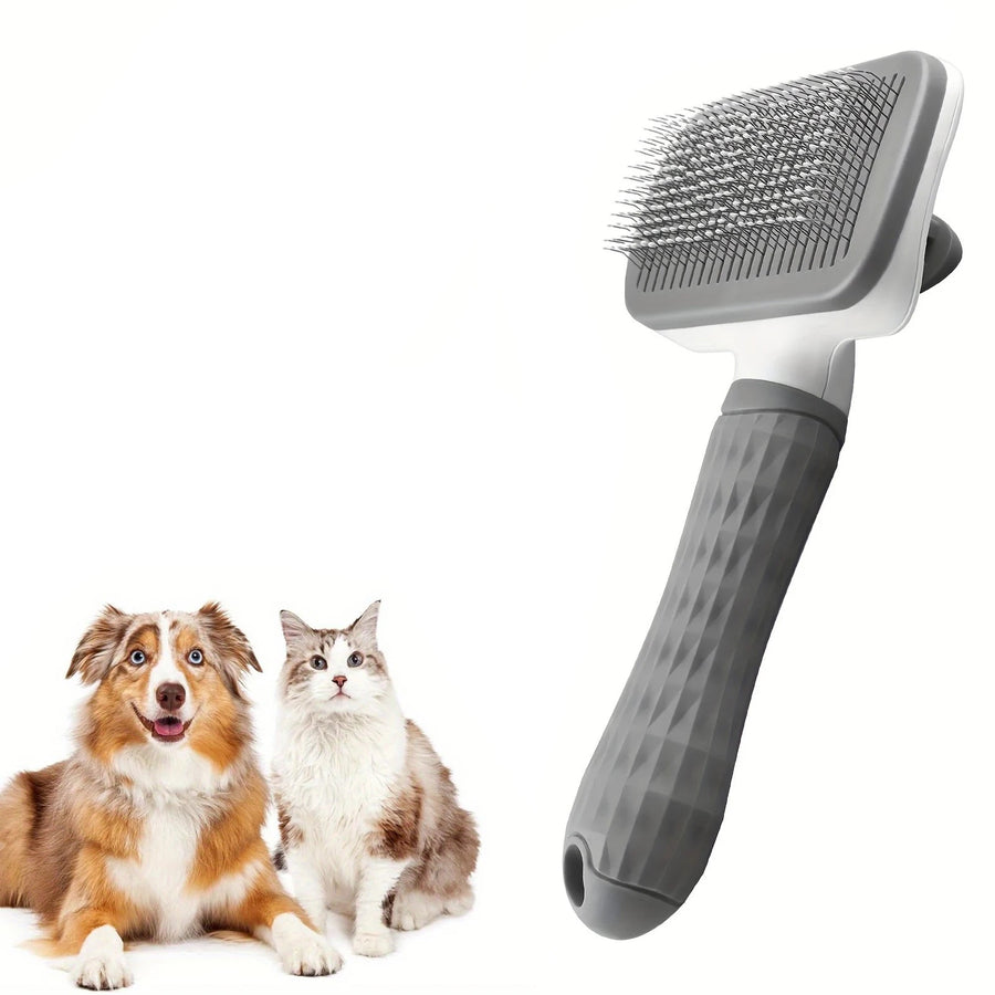 Self-Cleaning Slicker Brush for Dog and Cat Hair Removal