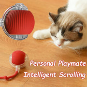 Rechargeable Automatic Rolling Cat Ball with Faux Tail