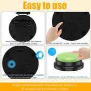 Recordable Dog Training Buttons With Light - Interactive Talking Buzzer Set