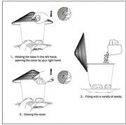 Automatic Hanging Bird Feeder with Multi-Hole Dispenser