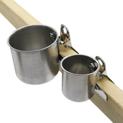 Stainless Steel Bird Feeding Bowl with Clip Holder