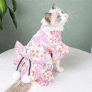 Japanese Style Pet Kimono Coat - Thin Summer Cat & Dog Outfit