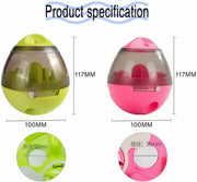 Interactive Slow Feeder Treat Ball - IQ Food Dispenser Dog Toy