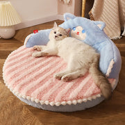 HOOPET Removable Winter Cat Bed Cushion - Durable Small Pet Sleeping Mat
