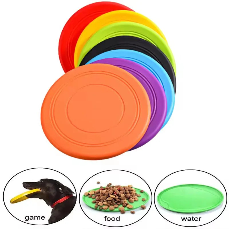 Chewable Rubber Dog Frisbee - Tear-Resistant Fetch & Training Disc