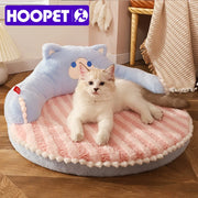 HOOPET Removable Winter Cat Bed Cushion - Durable Small Pet Sleeping Mat