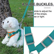 Step-In Reflective Dog Harness & Leash Set - Soft Adjustable Puppy Vest