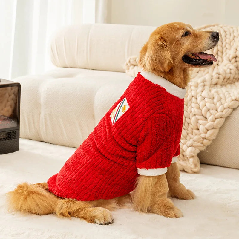Fleece Hoodie Vest for Big Dogs - Warm Jacket for Large Breeds