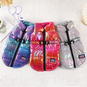 Rainbow Gradient Winter Pet Vest - Warm Small Dog Coat