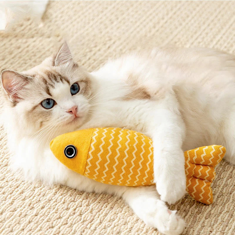 Interactive Simulation Fish Kicker Pillow Cat Toy