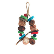 Natural Corn Cob and Loofah Parrot Chewing Toy