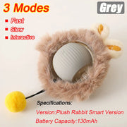 Rechargeable Automatic Rolling Cat Ball with Faux Tail
