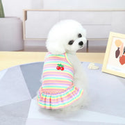 Ruffle Striped Dog & Cat Skirt Vest - Sweet Spring Party Outfit