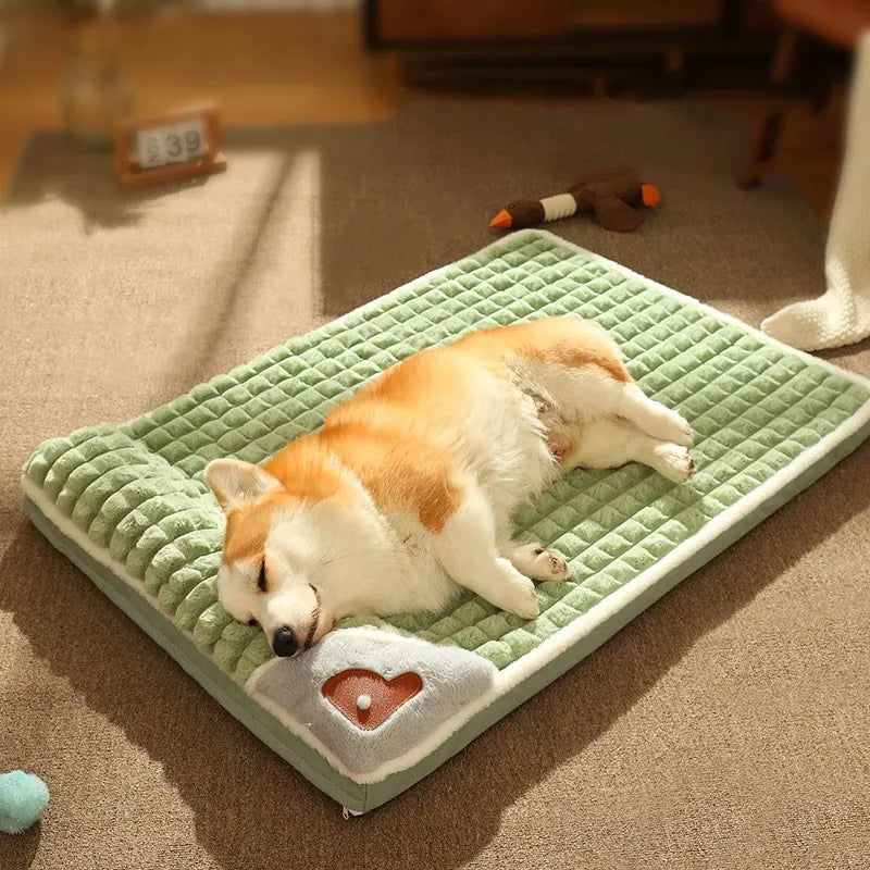Detachable Dog Bed Mat - Cotton Indoor House Cushion for All Sizes
