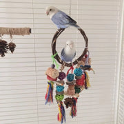 Wood and Paper Parrot Biting Toy Set