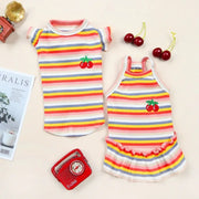 Ruffle Striped Dog & Cat Skirt Vest - Sweet Spring Party Outfit