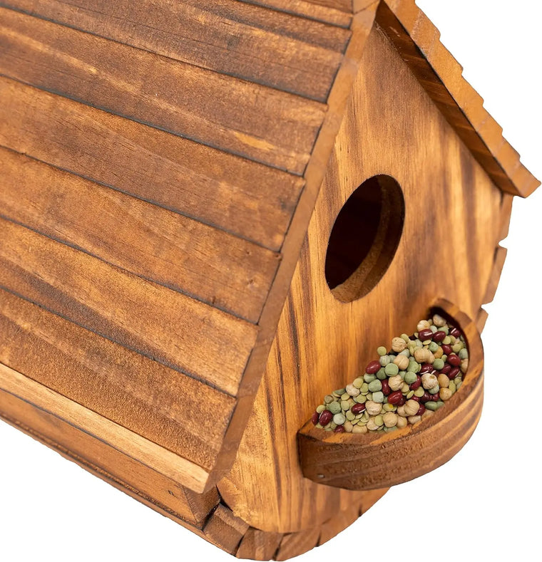 Outdoor Wooden Bird House for Garden Birds